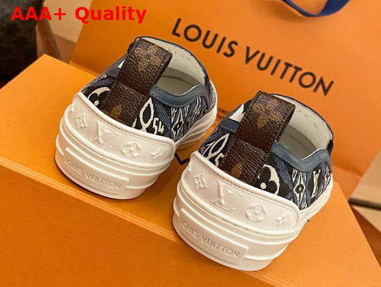 Louis Vuitton Playtime Slip On Sneaker in Blue Since 1854 Jacquard Canvas Replica