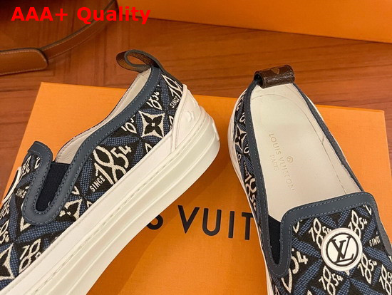 Louis Vuitton Playtime Slip On Sneaker in Blue Since 1854 Jacquard Canvas Replica