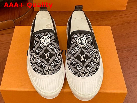 Louis Vuitton Playtime Slip On Sneaker in Gray Since 1854 Jacquard Canvas 1A8UP1 Replica