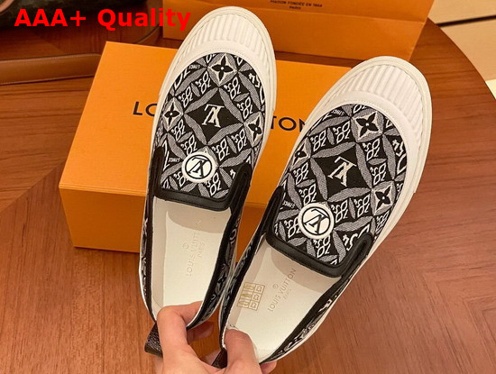 Louis Vuitton Playtime Slip On Sneaker in Gray Since 1854 Jacquard Canvas 1A8UP1 Replica