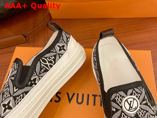 Louis Vuitton Playtime Slip On Sneaker in Gray Since 1854 Jacquard Canvas 1A8UP1 Replica