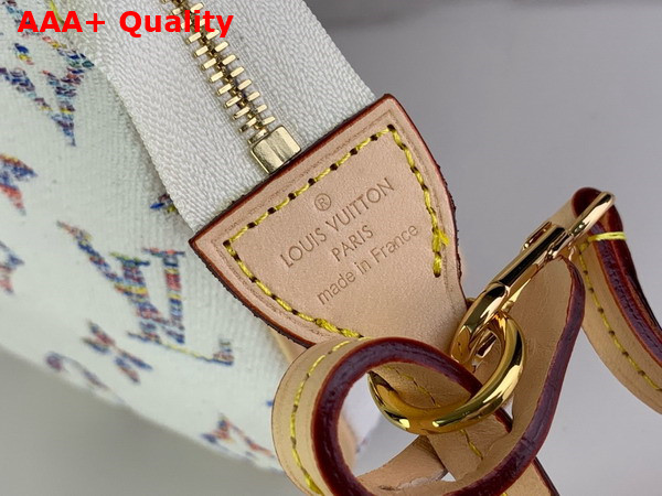 Louis Vuitton Pochette Accessoires Multicolor White Monogram Jacquard Fabric Replica