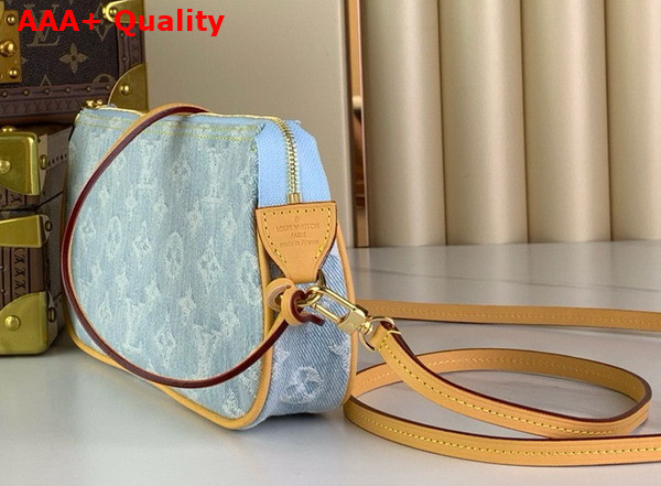 Louis Vuitton Pochette Accessoires in Sky Blue Monogram Denim Replica