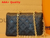 Louis Vuitton Pochette Coussin Black Monogram Embossed Lambskin M80742 Replica