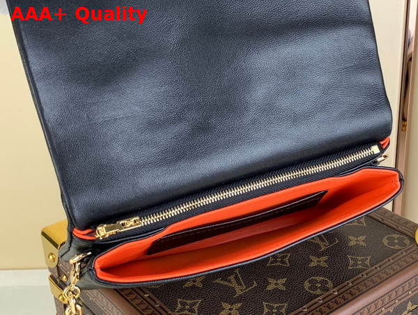 Louis Vuitton Pochette Coussin Black Puffy Lambskin with Multicolor Monogram Motif Replica