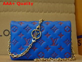 Louis Vuitton Pochette Coussin Blue Red Monogram Embossed Lambskin M80743 Replica