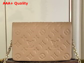 Louis Vuitton Pochette Coussin Camel Monogram Embossed Lambskin M82162 Replica