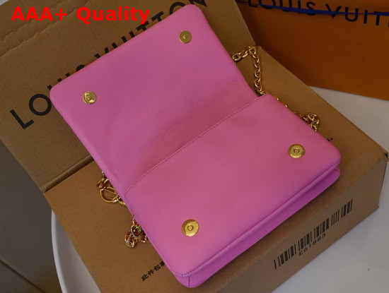 Louis Vuitton Pochette Coussin Pink Purple Monogram Embossed Lambskin M80745 Replica