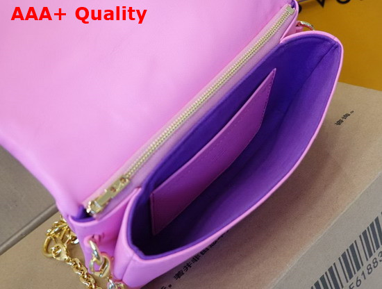 Louis Vuitton Pochette Coussin Pink Purple Monogram Embossed Lambskin M80745 Replica