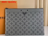 Louis Vuitton Pochette Discovery Anthracite Gray Monogram Shadow Calf Leather M81385 Replica