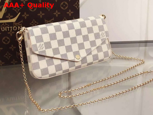 Louis Vuitton Pochette Felicie In Damier Azur Canvas Replica