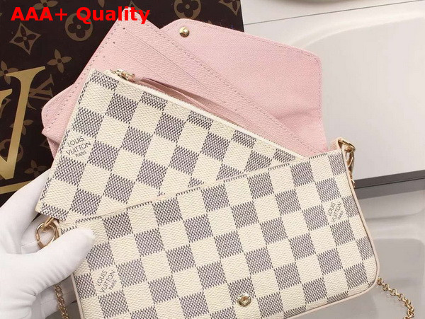 Louis Vuitton Pochette Felicie In Damier Azur Canvas Replica