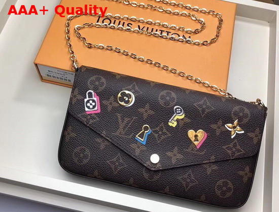 Louis Vuitton Pochette Felicie Monogram Canvas LV Love Lock Collection M63999 Replica