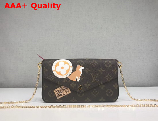 Louis Vuitton Pochette Felicie Monogram Canvas with Printed Patches Replica