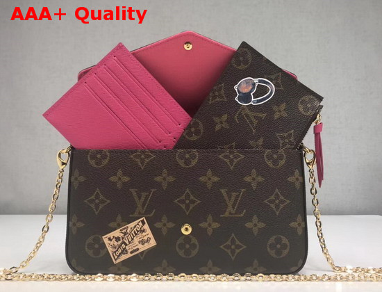 Louis Vuitton Pochette Felicie Monogram Canvas with Printed Patches Replica