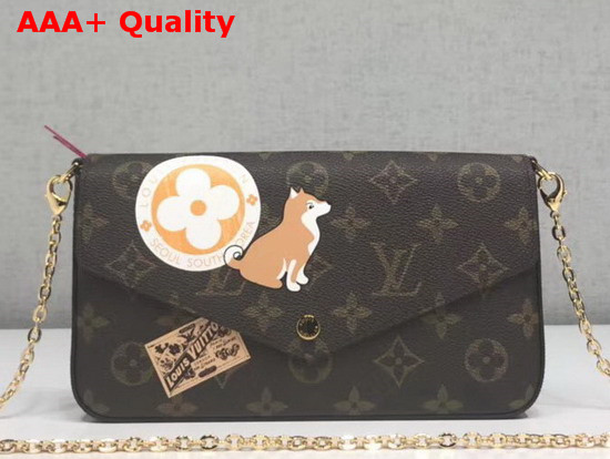 Louis Vuitton Pochette Felicie Monogram Canvas with Printed Patches Replica