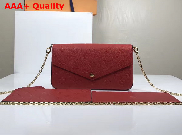 Louis Vuitton Pochette Felicie Monogram Empreinte Cherry M64065 Replica