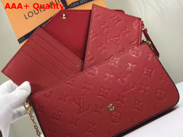 Louis Vuitton Pochette Felicie Monogram Empreinte Cherry M64065 Replica