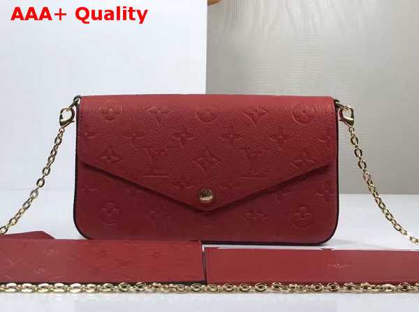 Louis Vuitton Pochette Felicie Monogram Empreinte Cherry M64065 Replica