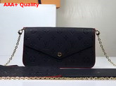 Louis Vuitton Pochette Felicie Monogram Empreinte Marine Rouge M64099 Replica