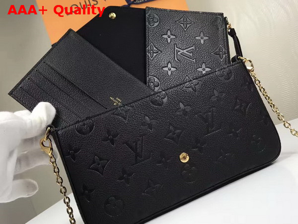 Louis Vuitton Pochette Felicie Monogram Empreinte Noir M64064 Replica