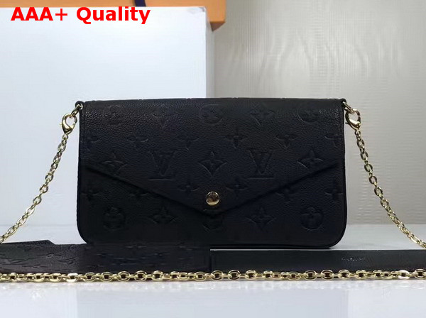 Louis Vuitton Pochette Felicie Monogram Empreinte Noir M64064 Replica