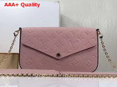 Louis Vuitton Pochette Felicie Pink Monogram Empreinte Replica