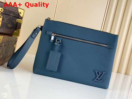 Louis Vuitton Pochette Ipad Blue Aerogram Cowhide Leather M81029 Replica