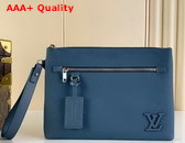 Louis Vuitton Pochette Ipad Blue Aerogram Cowhide Leather M81029 Replica