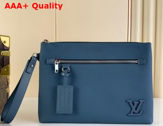 Louis Vuitton Pochette Ipad Blue Aerogram Cowhide Leather M81029 Replica