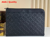 Louis Vuitton Pochette Jour Black Monogram Shadow Embossed Cowhide Leather M82080 Replica