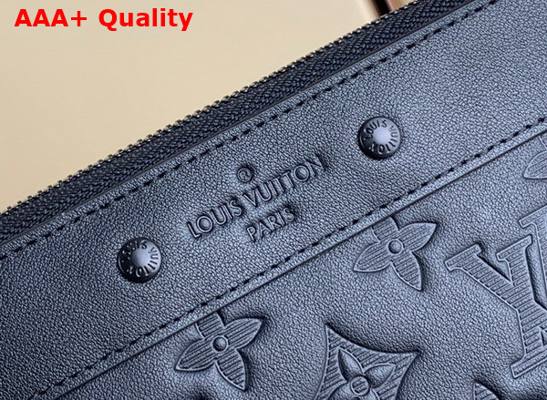 Louis Vuitton Pochette Jour Black Monogram Shadow Embossed Cowhide Leather M82080 Replica