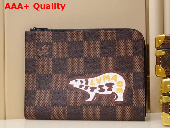 Louis Vuitton Pochette Jour GM Giant Damier Ebene Canvas with a Playful Drawing of a Bear N60390 Replica