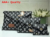 Louis Vuitton Pochette Kirigami Black and Orange Transformed Historic Monogram Canvas M67447 Replica