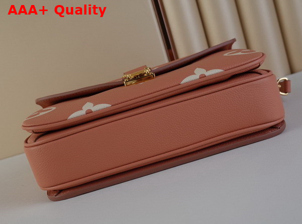 Louis Vuitton Pochette Metis Bicolor Monogram Empreinte Leather Rose Trianon Creme M46302 Replica