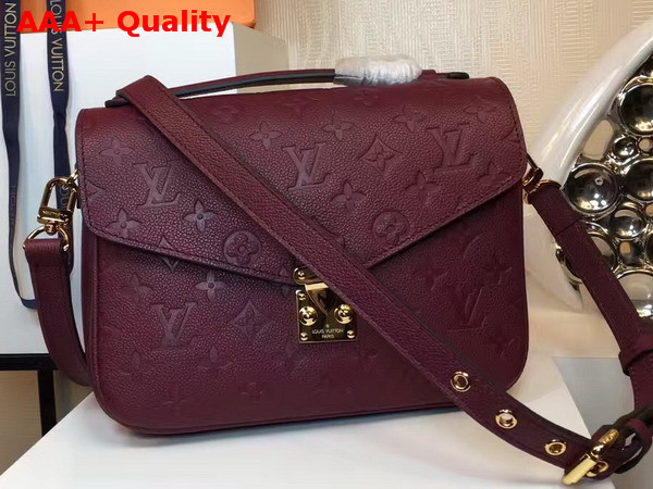 Louis Vuitton Pochette Metis Bordeaux Monogram Empreinte Leather Replica