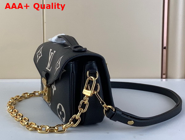 Louis Vuitton Pochette Metis East West Bag Noir Beige Monogram Empreinte Leather M46596 Replica