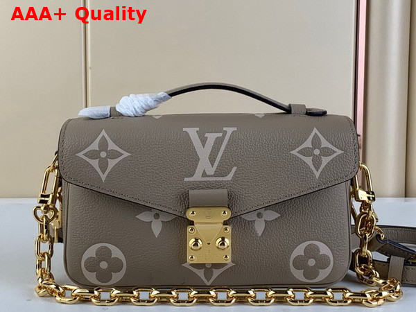 Louis Vuitton Pochette Metis East West Bag Tourterelle Creme Monogram Empreinte Leather M23081 Replica