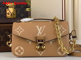 Louis Vuitton Pochette Metis East West Handbag Arizona Cream Monogram Empreinte Leather M12735 Replica