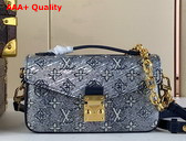 Louis Vuitton Pochette Metis East West Handbag in Blue Monogram Coated Canvas M22834 Replica