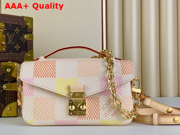 Louis Vuitton Pochette Metis East West Peach Damier Giant Coated Canvas N40749 Replica