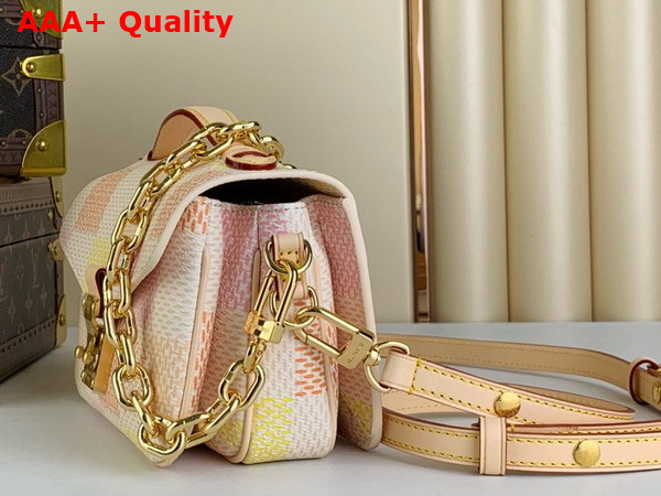 Louis Vuitton Pochette Metis East West Peach Damier Giant Coated Canvas N40749 Replica