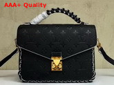 Louis Vuitton Pochette Metis Features Finely Crafted Braided Embellishments Black Embossed Supple Cowhide M43942 Replica