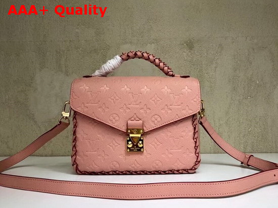 Louis Vuitton Pochette Metis Features Finely Crafted Braided Embellishments Rose Poudre Embossed Supple Cowhide Replica