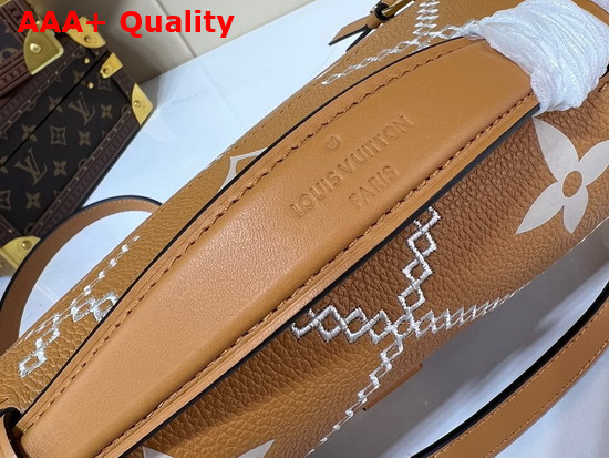 Louis Vuitton Pochette Metis Handbag Arizona Embroidered Embossed Supple Grained Cowhide Leather M46018 Replica