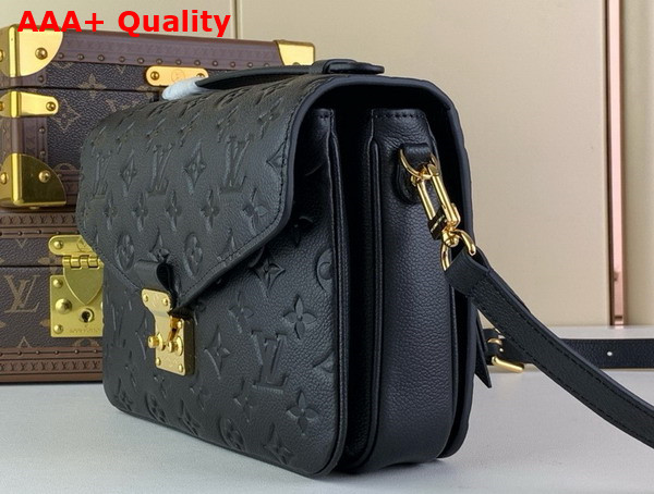 Louis Vuitton Pochette Metis Handbag in Black Monogram Empreinte Leather M41487 Replica