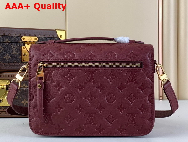 Louis Vuitton Pochette Metis Handbag in Burgundy Monogram Empreinte Leather Replica