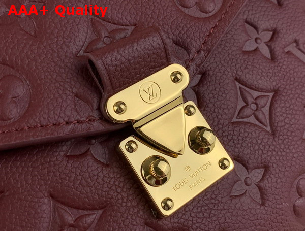 Louis Vuitton Pochette Metis Handbag in Burgundy Monogram Empreinte Leather Replica