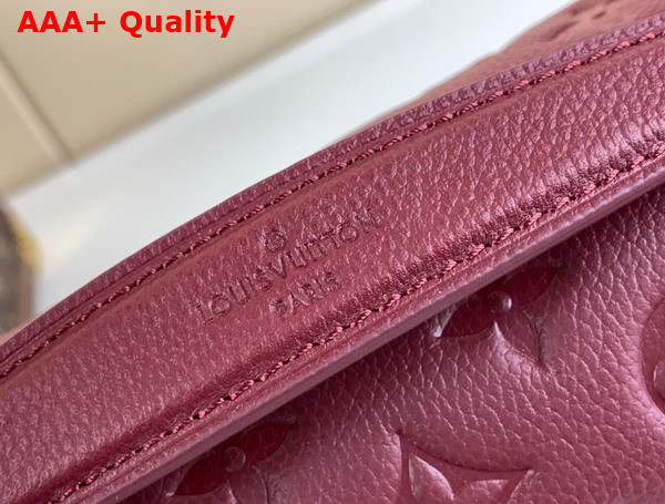 Louis Vuitton Pochette Metis Handbag in Burgundy Monogram Empreinte Leather Replica