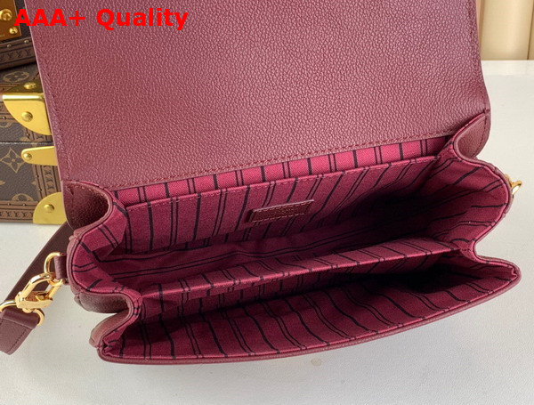 Louis Vuitton Pochette Metis Handbag in Burgundy Monogram Empreinte Leather Replica